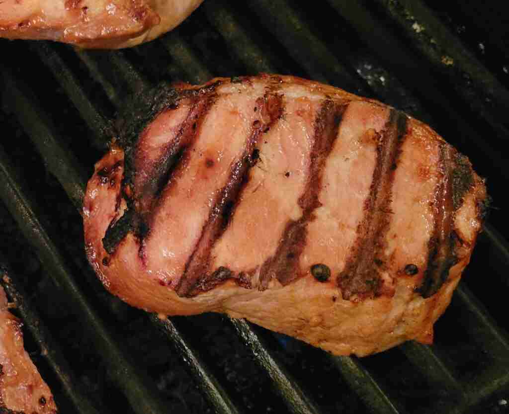 Asian Pork Marinade on a pork chop.