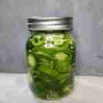 jar of homemade pickled jalapeno slices