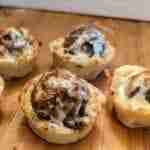 jerk meatball cupcakes on a cutting board
