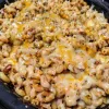 Cheesy chili mac.