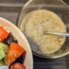 Greek salad dressing in a bowl.