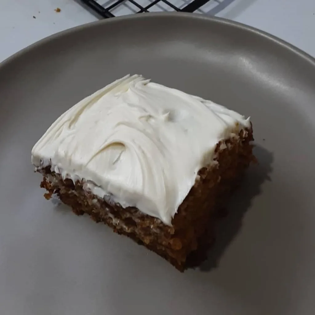 Pumpkin Cake on a plate.