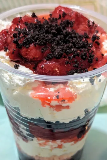 Strawberry Cheesecake cup.