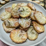 A plate of Parmesan melting potatoes.