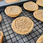 Brown Sugar cookies on a wire rack.